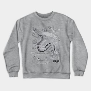 EgertronPuck's Snallygaster Gray Anatomy Illustration Crewneck Sweatshirt